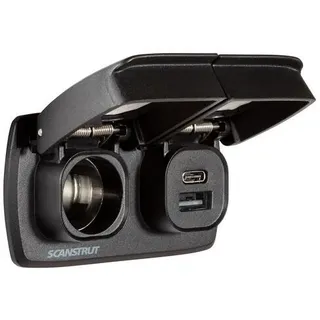ScanStrut Flip Pro Duo Ladesteckdose, 12v - Black - One Size