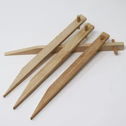 70 Erdanker aus Buchenholz I Holz Bodenanker Holzpflock Befestigungsanker