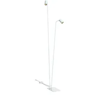 Licht-Erlebnisse Stehlampe COLENE Weiß Gold Metall Kunststoff 2x GU10