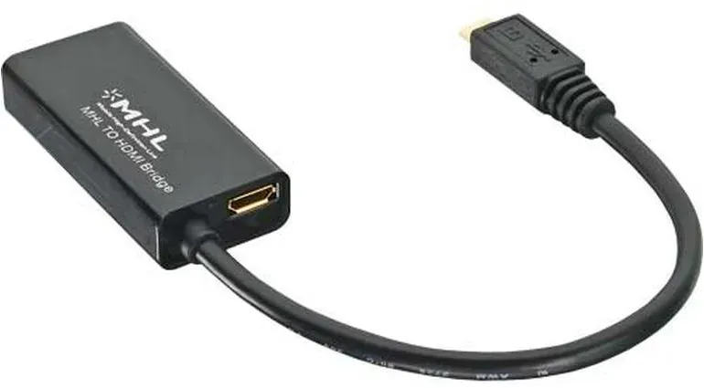 INLINE MHL Micro-USB zu HDMI Adapterkabel, für Smartphones mit MHL, 0,1m