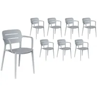 LC Garden »Veti« Stapelstuhl 52,5x53x79cm Gartenstuhl Bistrostuhl grau Stapelstühle