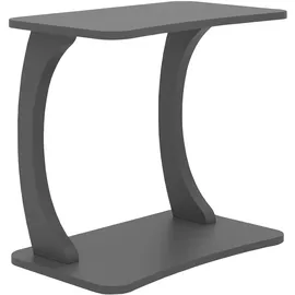 [en.casa] Beistelltisch, Stattela C-förmig 59x35x56 cm Grau 59 x 35 x 56 cm)