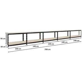 Proregal Mega Deal 5x Werkbank Tiger HxBxT 90 x 140 x 60 cm Freizeit, Heimwerken, Werkstatt, Werkbänke