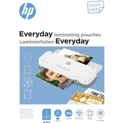 HP Everyday - 80 Mikron - 100er-Pack - glänzend - durchsichtig - Taschen für Lam...