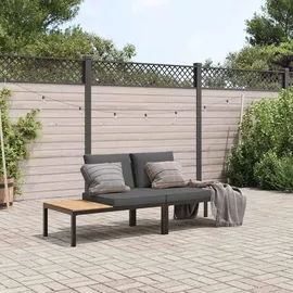 vidaXL Garten-Lounge-Set 2-tlg. schwarz