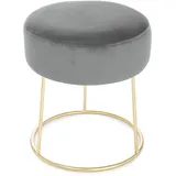 BIZZOTTO Hocker Clarissa Samt 35 x 40 x 35 cm Grau