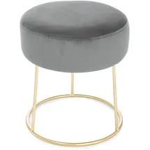 BIZZOTTO Hocker Clarissa Samt 35 x 40 x 35 cm Grau