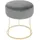 BIZZOTTO Hocker Clarissa Samt 35 x 40 x 35 cm Grau
