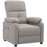 vidaXL Massagesessel Taupe Stoff