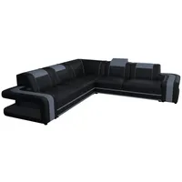 Hti-Living Ecksofa Cerik Schwarz - Schwarz