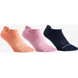 Tennissocken Low 3er-Pack - RS 160 orange/rosa, EINHEITSFARBE, 35/38