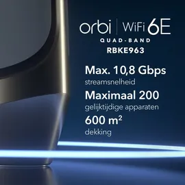 Netgear Orbi Quad-Band-Mesh-WLAN-6E-System RBKE963