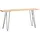KADIMA DESIGN Schreibtisch / Massivholz/Metall, 150x36x75 cm Baumkante, Haarnadelbeine