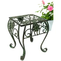 DanDiBo Ambiente DanDiBo Blumenhocker Metall Grün Eckig 25 cm