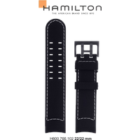 Hamilton Silikon/Kautschuk Khaki Aviation Band-set Kautschuk-schwarz-22/22 H691.766.102 - schwarz