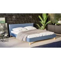 s-style möbel Polsterbett 180 x 200 cm Blau