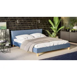 s-style möbel Polsterbett 180 x 200 cm Blau