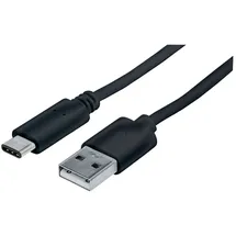 Manhattan USB-C auf USB-A 1 m Schwarz