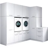 laundreezy Mehrzweckschrank-Set 253 x 238 x 68 cm Weiß