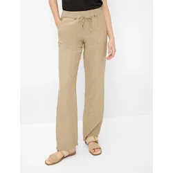 Culotte BRAX "Style FARINA", Damen, Gr. 36, Normalgrößen, beige, 100% Leinen, Hosen