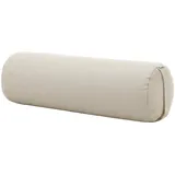 Yogistar Yogakissen Yoga-Bolster yin - rund - Samtosha - organic cotton, Hochwertiges Yoga-Bolster aus nachhaltigen Materialien weiß