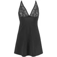 LASCANA Damen Negligé schwarz Gr.40