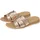 SKECHERS Damen Desert Kiss Low Peak Look Schiebe-Sandalen, Gold, 39 EU