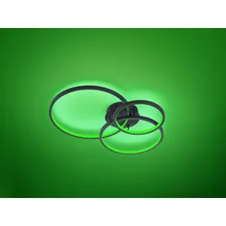 TRIO 652710342 LED Leuchte Aaron 1x36W | 3000L | 3000-6000K | IP20 | RGBW - dimmbare Beleuchtung Temperatureinstellung, Memory-Funktion, Fernbedienung, Technologie WiZ, anthrazit