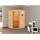 Karibu Antonia inkl. 3,6 kW Plug&Play Ofen inkl. Steuergerät Easy + Dachkranz