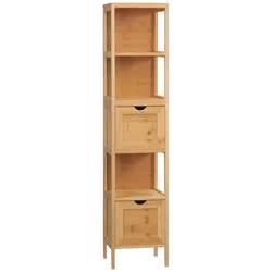 kleankin Badezimmerschrank Bambus