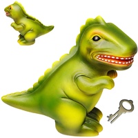 große XL - Spardose - Motivwahl - 16 cm - Dino/Dinosaurier - mit Verschluss - stabile Sparbüchse - aus Kunstharz/Polystone - Sparschwein - für Kinder Kind..