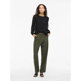 VILA Vimika O-Neck L/S Top schwarz M