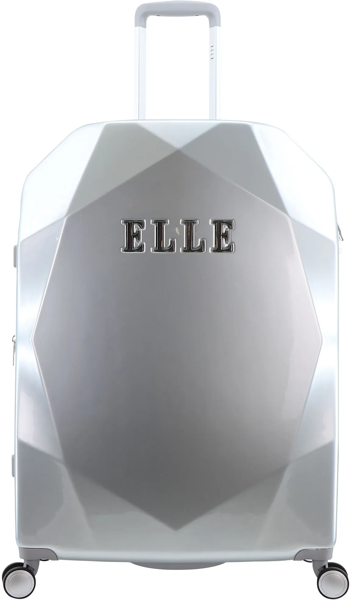 Koffer ELLE "ELLE" Gr. B/H/T: 4.3 cm x 76.5 cm x 30.5 cm, silberfarben Koffer Trolleys mit vollständig gefüttertem Innenraum