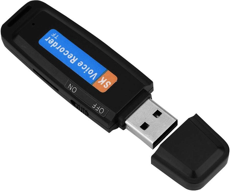 USB 2,0 Digital Voice Recorder Ausrüstung für Vorträge, Audio Recorder Unterstützung TF-Karte,WAV U Disk Shaped Recorder mit Musikwiedergabefunktion für Besprechungen,