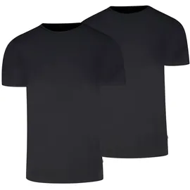 Levi's Herren T-Shirts, 2er Pack - Solid Crew 2P, Rundhals, Cotton Stretch, Schwarz XL