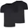 Levi's Herren T-Shirts, 2er Pack - Solid Crew 2P, Rundhals, Cotton Stretch, Schwarz XL
