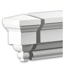 PROFHOME DECOR Stirnelement Fassaden Element 8,6 cm x 8,6 cm x 11,1 cm