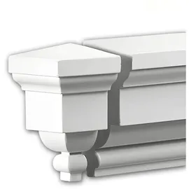 PROFHOME DECOR Stirnelement Fassaden Element 8,6 cm x 8,6 cm x 11,1 cm