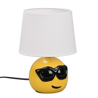 RL Nachttischlampe Keramik Tischlampe Beistellleuchte E14 Fassung, DxH 18x26