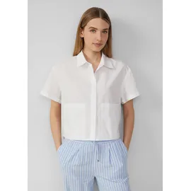 s.Oliver Verkürzte Hemdbluse im Relaxed Fit mit aufgesetzten Taschen Weiß 42