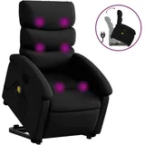 vidaXL Massagesessel mit Aufstehhilfe Kunstleder 92 x 99,5 x 0 cm Schwarz