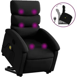 vidaXL Massagesessel mit Aufstehhilfe Kunstleder 92 x 99,5 x 0 cm Schwarz