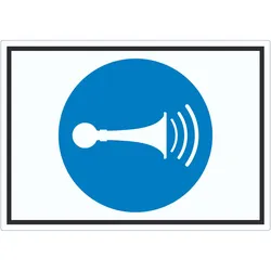 Akustisches Signal geben Symbol Aufkleber A2 (420x594mm)