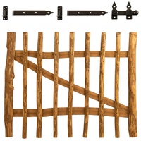BooGardi TI Gartentor imprägniert · 100 cm · Lattenabstand 7·9 cm · Breite: 100 cm · Braun