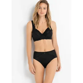 bonprix Minimizer-BH BONPRIX "Minimizer-BH mit gepolsterten Trägern (2er Pack)", Damen, Gr. 95, Cup C, beige (kreidebeige, schwarz), Obermaterial: 80% Polyamid, 20% Elasthan. Futter: 100% Baumwolle.