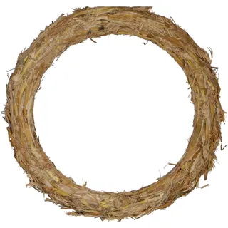 VOSTEEN 3x Strohkranzrohling 40cm/Ø5 braun - Blumenkranz boho leicht und stabil - Kränze aus Naturmaterialien Grabgesteck deko