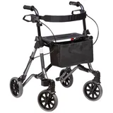 Dietz Rehab TAiMA M-ECO Leichtgewicht Rollator grau mit Rückengurt und Tasche