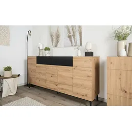 Die Möbelfundgrube Sideboard NOLA 51 A - schwarz Kommode