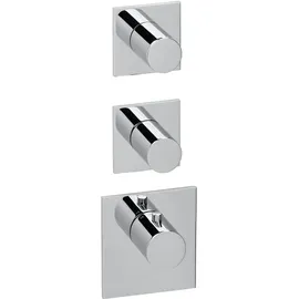 Herzbach Logic XL Duschthermostat eckig für 2 Verbraucher Chrom, 11.522015.1.01