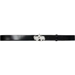 Ledergürtel ALPHA INDUSTRIES "Alpha Industries Accessoires - Belts Logo Belt", Damen, Gr. onesize, schwarz, Obermaterial: 100% Leder, Gürtel